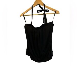 JACOB Halter Loose Fit Built in Bra Bubble Stretch Top M